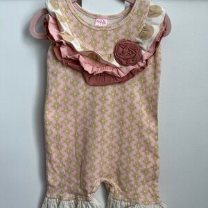 Giggle Moon Baby Girl Pink Floral Romper 9M